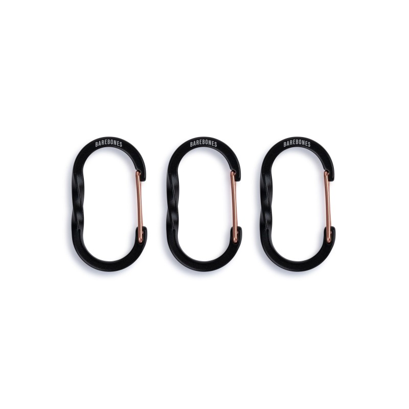 SMALL CARABINER 3 PCS BLACK – Barebones Living