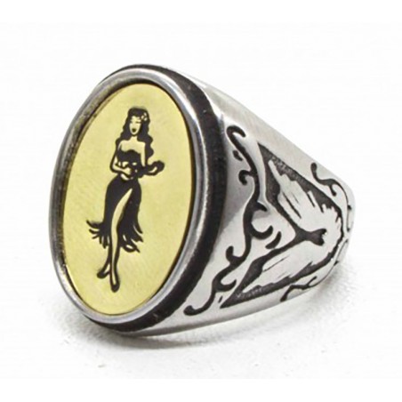 Siegelring "Hula Girl" - Black Pearl Creations