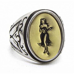 Siegelring "Hula Girl" - Black Pearl Creations