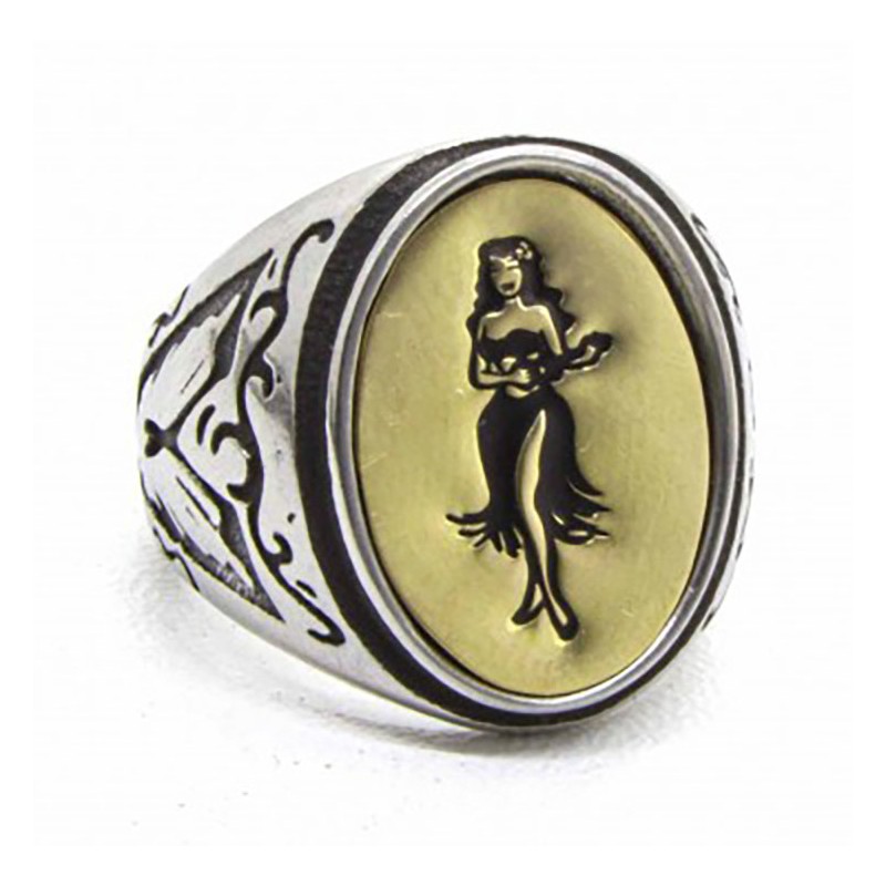 "Hula Girl" Signet Ring - Black Pearl Creations