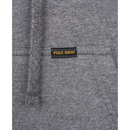 Grey marl hooded sweatshirt - 1965 PT Hoody Grey melange Pike Brothers