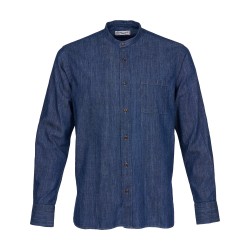 Denim Mao collar shirt - 1923 Buccanoy Shirt 8oz - Pike...