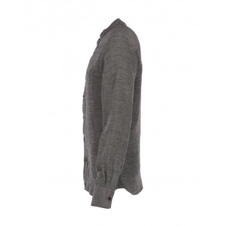 Mao-kraaghemd 100% linnen - 1923 Buccanoy Shirt Omey grey - Pike Brothers