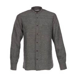 Chemise col mao 100% lin - 1923 Buccanoy Shirt Omey grey...