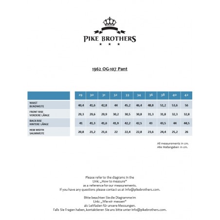 Pantalon 1962 OG-107 Pant Sherkin grey - Pike Brothers