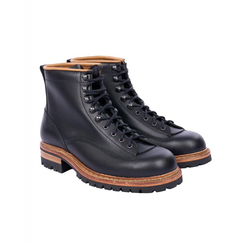 1946 Mountaineer Boots Black leather mountain...