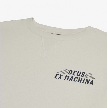 SWEAT-SHIRT COTON BIO FENDER CREW Vintage White - Deus Ex Machina
