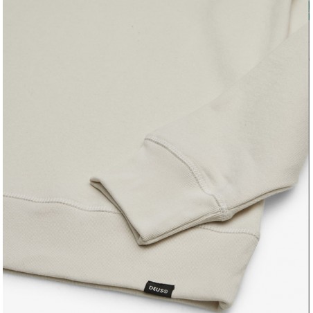 SWEAT-SHIRT COTON BIO FENDER CREW Vintage White - Deus Ex Machina