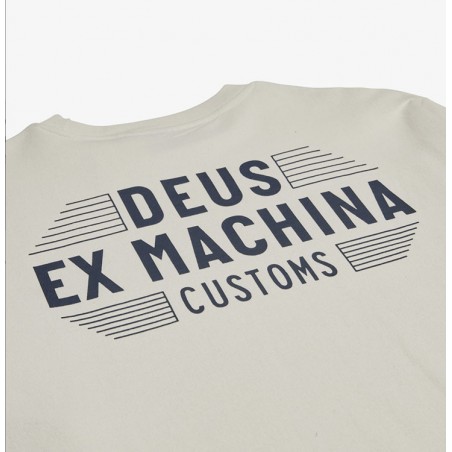 SWEAT-SHIRT COTON BIO FENDER CREW Vintage White - Deus Ex Machina