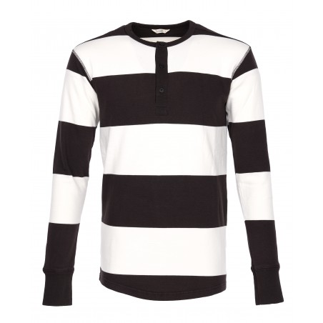 T-SHIRT HENLEY 1954 Utility Shirt Long Sleeve Alcatraz white – Pike Brothers