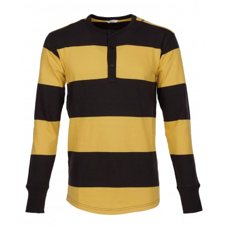 T-SHIRT HENLEY 1954 Utility Shirt Long Sleeve Alcatraz yellow – Pike Brothers