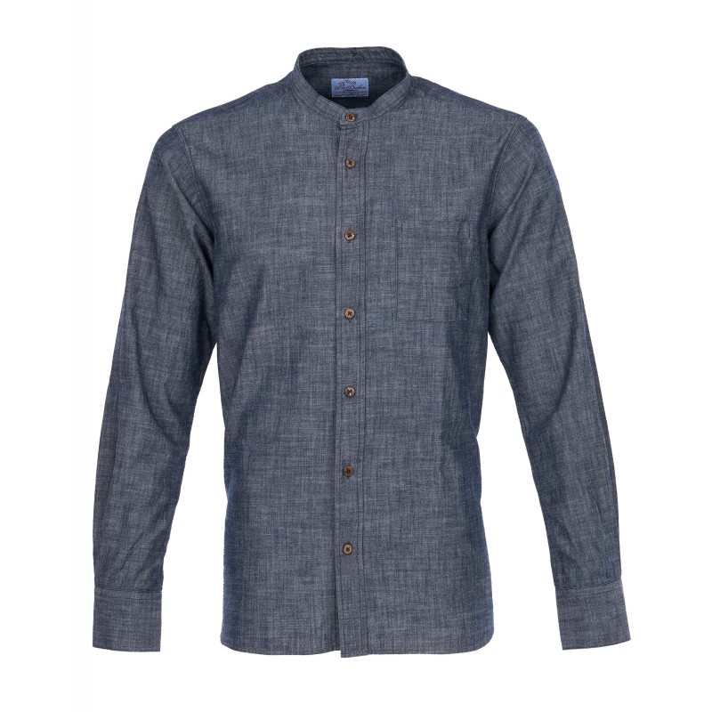 Chemise col mao 1923 Buccanoy Shirt Huaba blue...