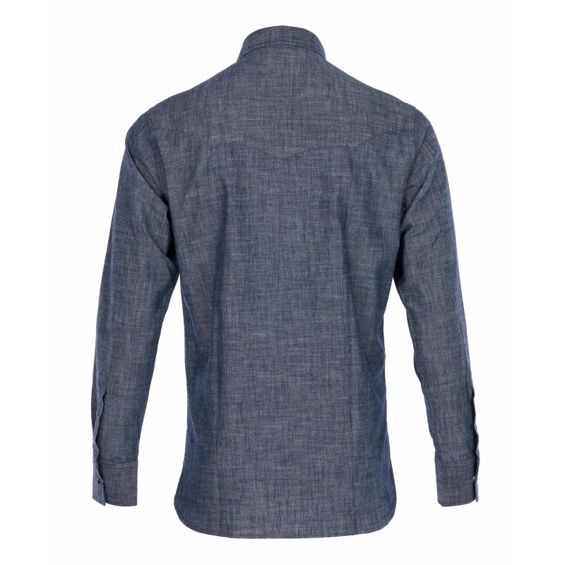 Hemd 1952 Rider Shirt Huaba blue - Pike Brothers
