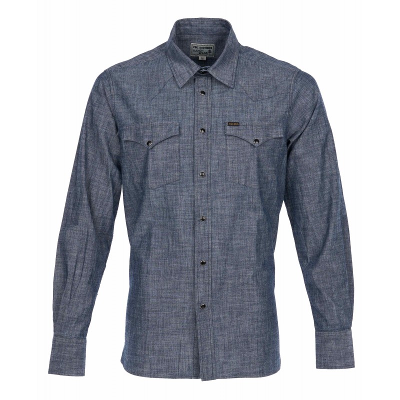 Hemd 1952 Rider Shirt Huaba blue - Pike Brothers