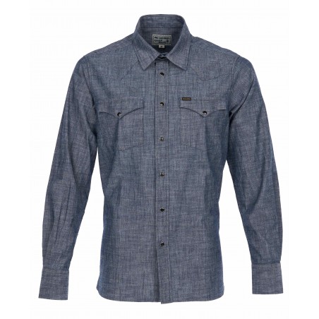 Chemise 1952 Rider Shirt Huaba blue - Pike Brothers