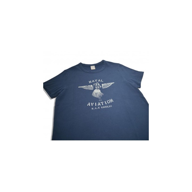 T-Shirt NAVY Naval Aviation Grey on Blue - In...