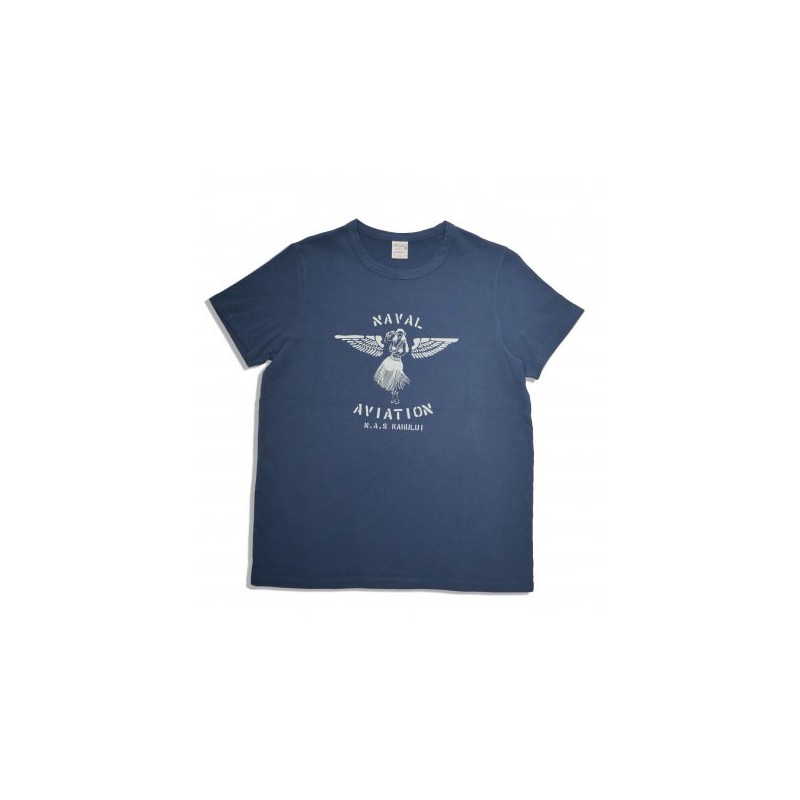 T-Shirt NAVY Naval Aviation Grey on Blue - In...