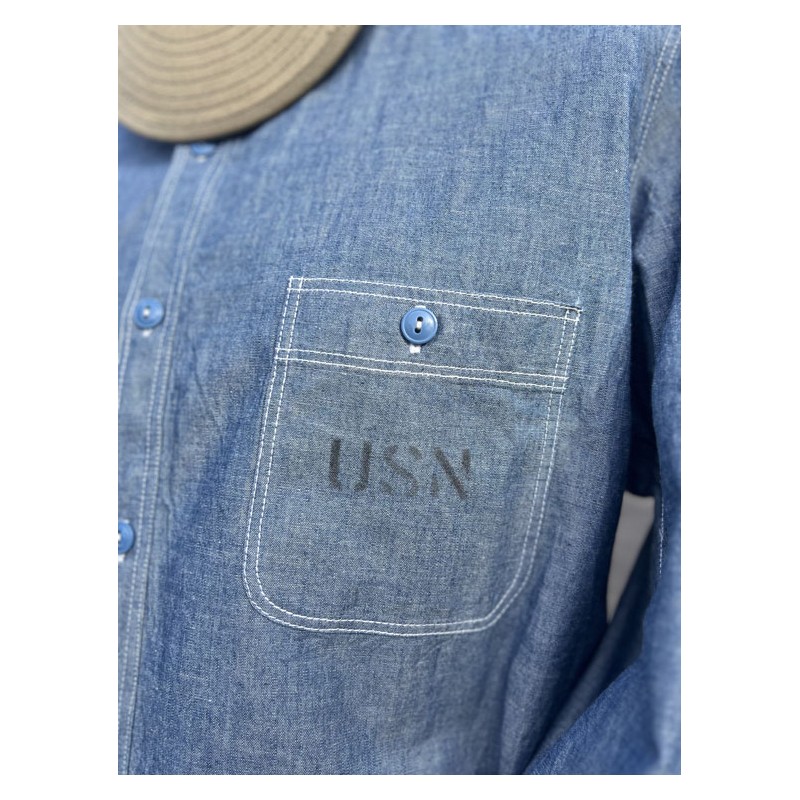 Hemd USN Chambray Shirt "SAN PEBBLE" - In...