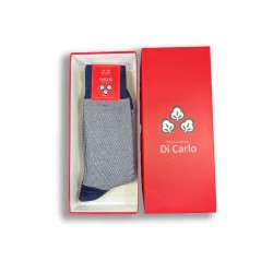 Socken Onda CH navy & grey - Di Carlo