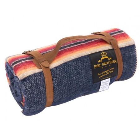 Deken Plaid 1969 Denakatee wool blanket navy - Pike Brothers