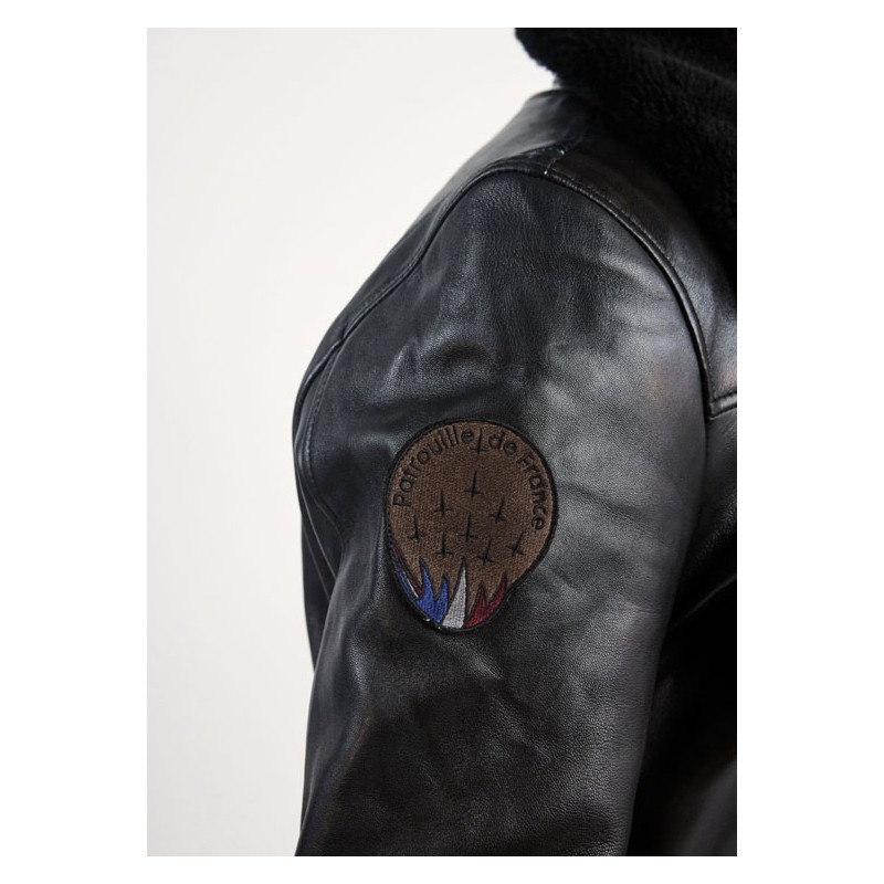 Black Leather Pilot Jacket RAFAL YCON Black -...