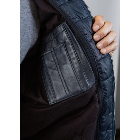 Black Leather Pilot Jacket RAFAL YCON Black - Patrouille de France