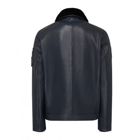 Vliegeniersjas Navigerend Personeel Leer Marineblauw JET FRENCH ATLAS Dark Navy - Armée de l'Air