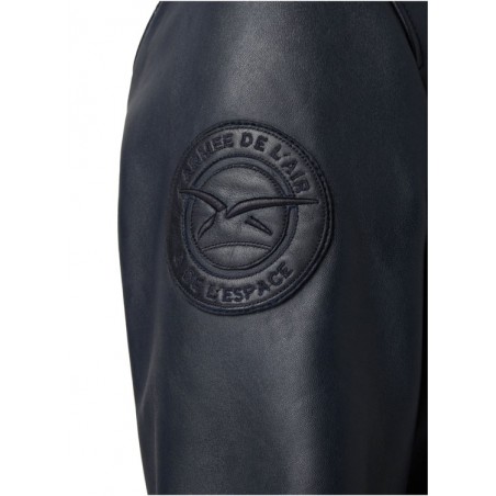 Pilotenjacke Fliegendes Personal Leder Dunkelblau JET FRENCH ATLAS Dark Navy - Armée de l'Air