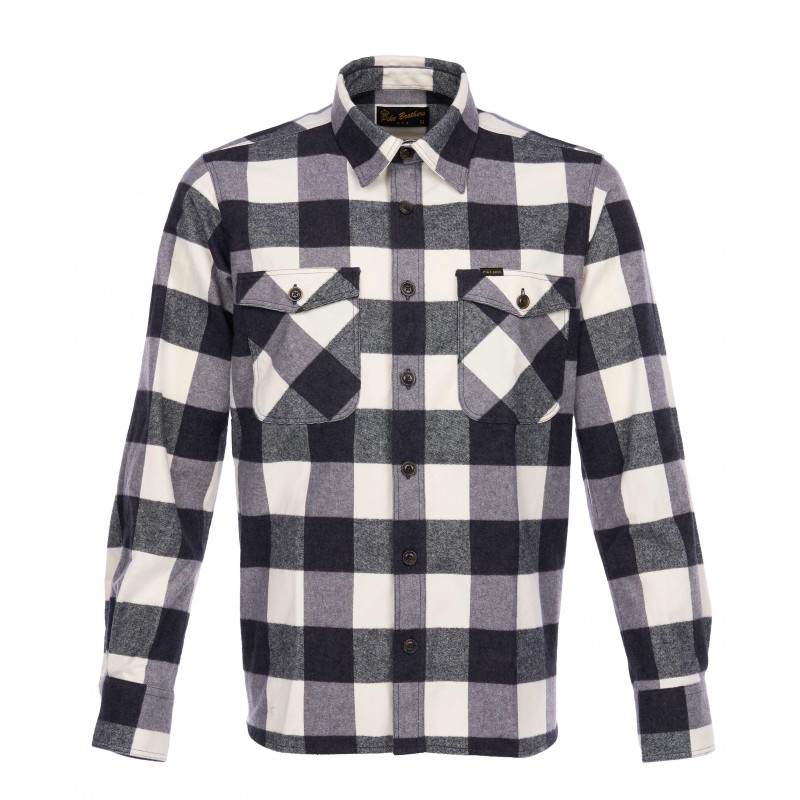 Hemd 1943 CPO Shirt Buffalo white flannel -...