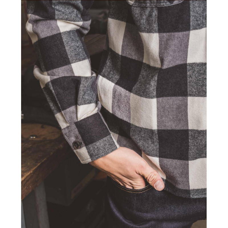 Chemise 1943 CPO Shirt Buffalo white flannel -...