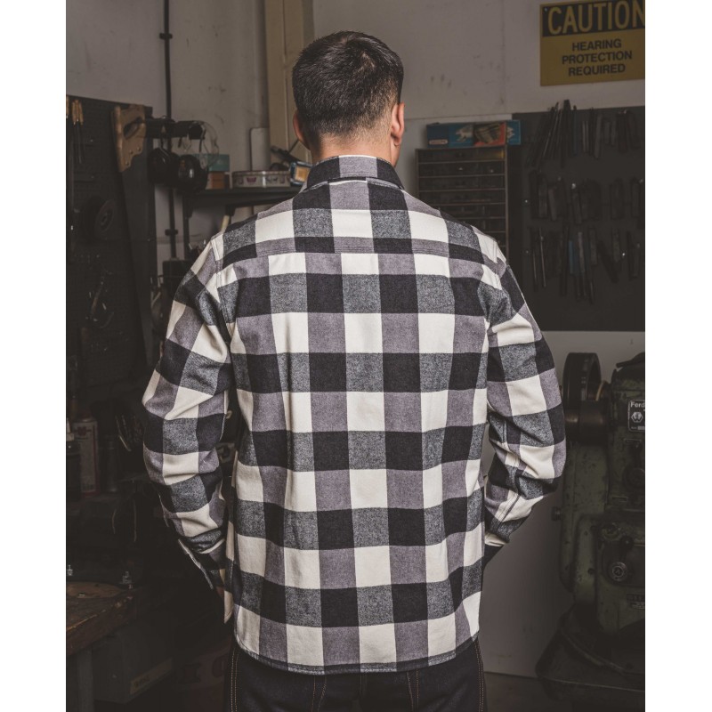 Chemise 1943 CPO Shirt Buffalo white flannel -...