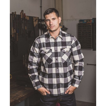 Chemise 1943 CPO Shirt Buffalo white flannel - Pike Brothers