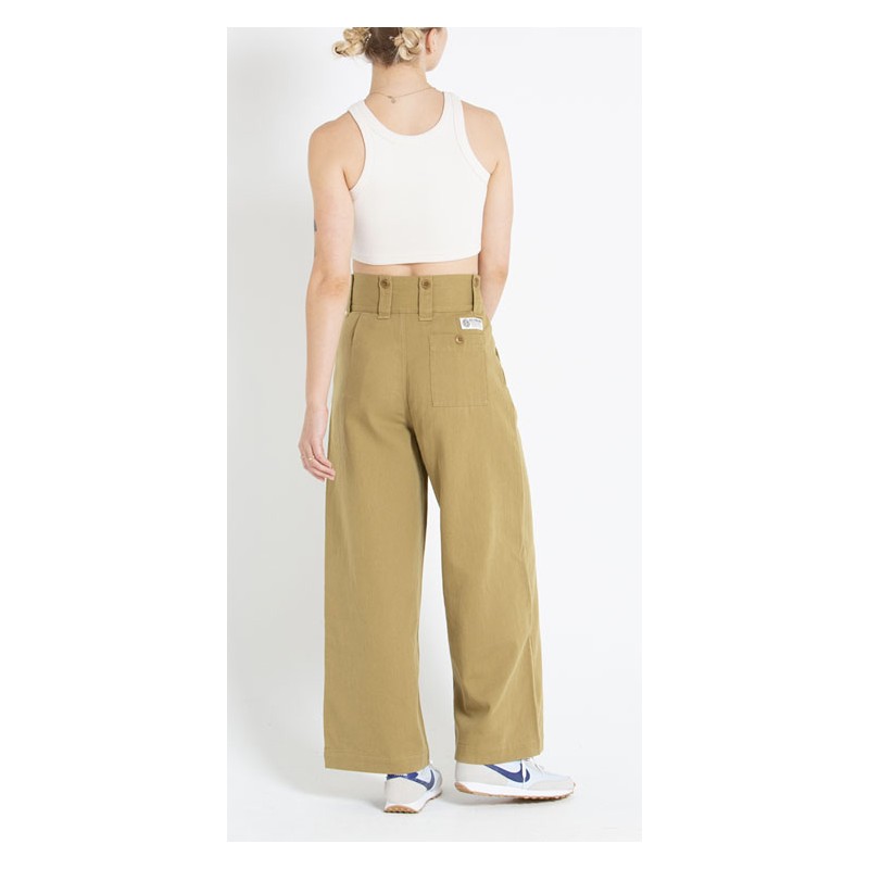 Women's tailored trousers ecru olive - Deus Ex...