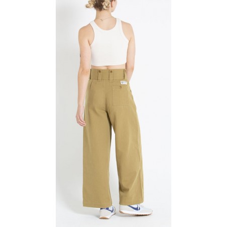Pantalon tailleur femme écru olive - Deus Ex Machina