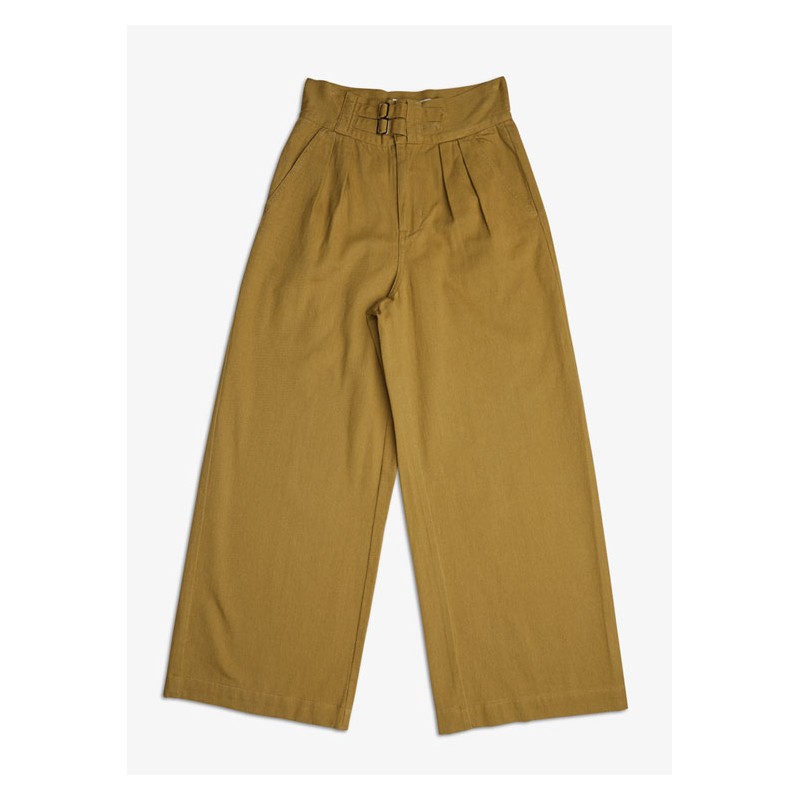 Women's tailored trousers ecru olive - Deus Ex...