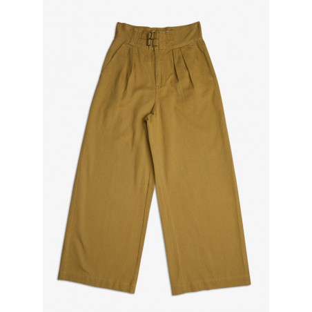 Pantalon tailleur femme écru olive - Deus Ex Machina