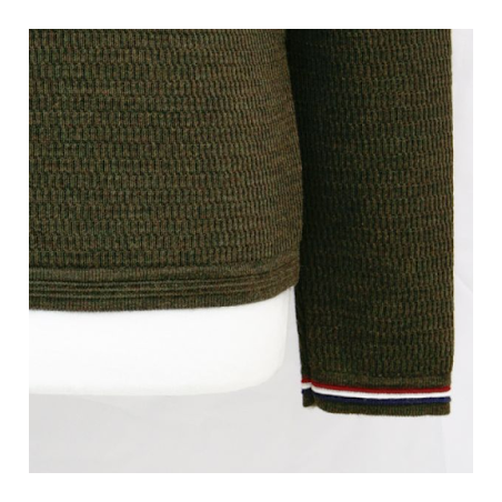 Wollpullover Manda Leca Khaki - Fleurs de Bagne