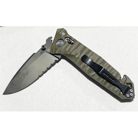 Messer CAC® Wellenschliff-Klinge mit Gabel, Korkenzieher und Scheide – Französische Armee