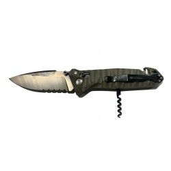 CAC® Knife Serration Blade with Fork, Corkscrew and...