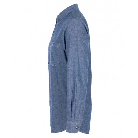 Chemise 1940 USN Chambray Shirt Harbor Blue - Pike Brothers