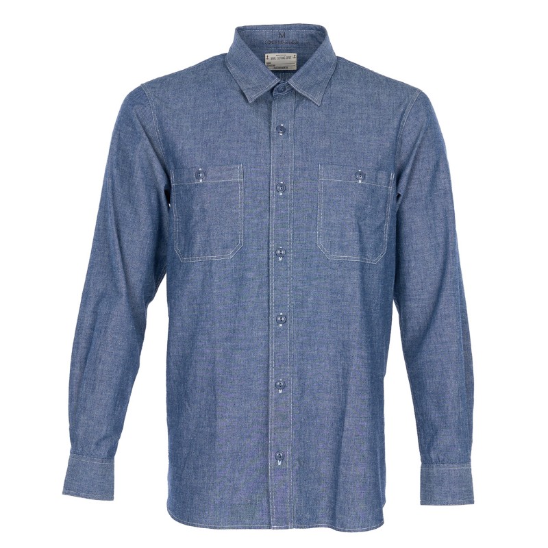 1940 USN Chambray Shirt Harbor Blue - Pike...