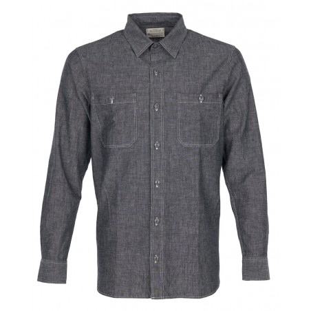 1940 USN Chambray Shirt Harbor Grey - Pike Brothers