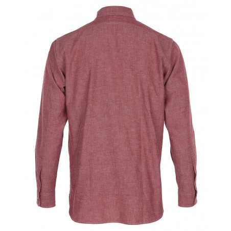 Hemd 1940 USN Chambray Shirt Harbor Red - Pike Brothers