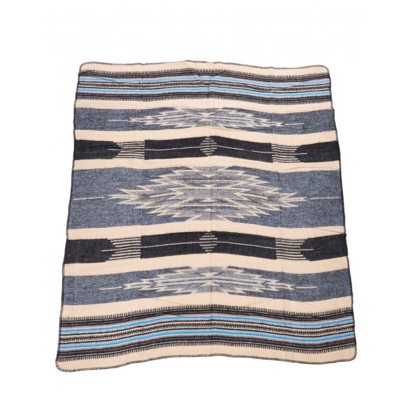 Deken Plaid 1969 Chimayo blanket blue - Pike...