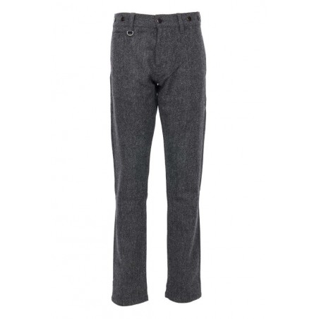 Engelse visgraatbroek grijze wol - 1923 Buccanoy Pant Dundee grey - Pike Brothers