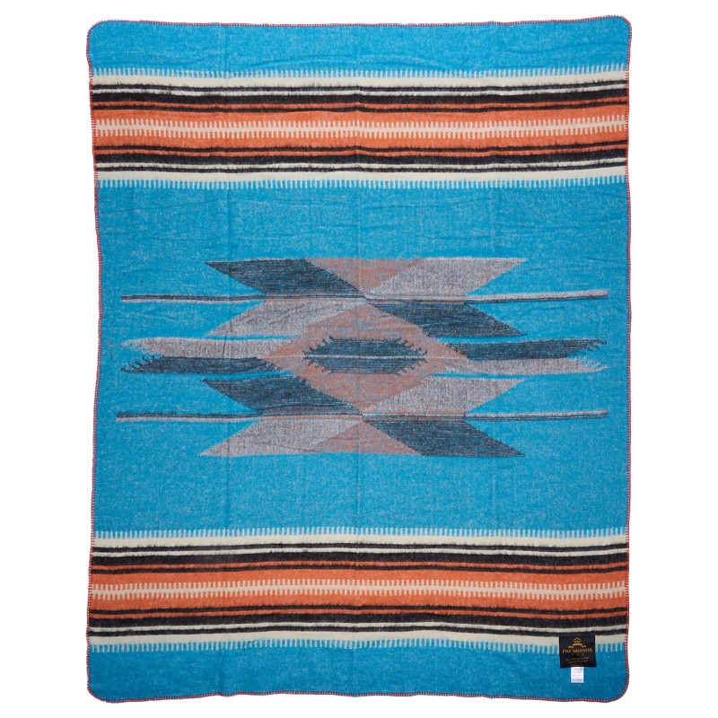 Couverture Plaid 1969 La Mesa blanket blue -...