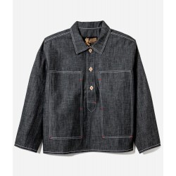 Das Damenhemd "Arromanches" Dunkles Denim-Chambray –...