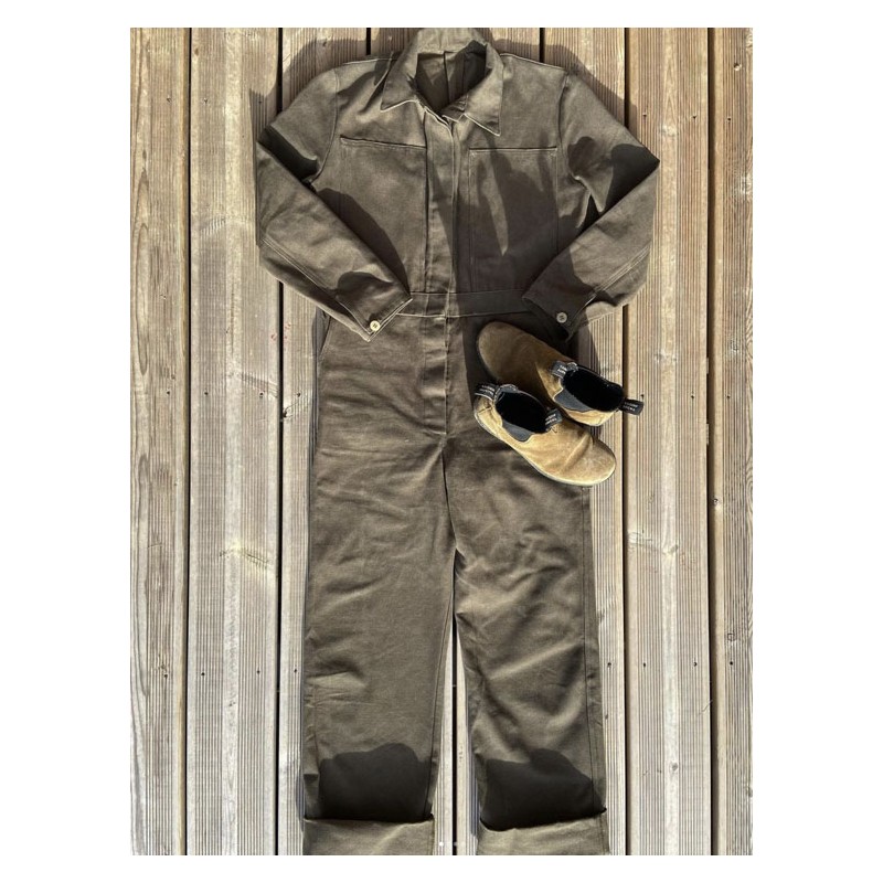 Damesoverall "Louv" Canvas Khaki - L'Ouvrière...