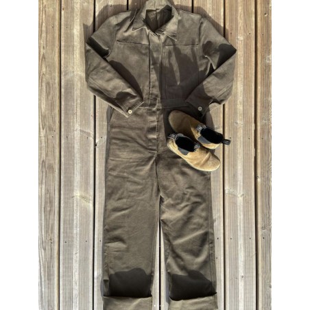 Combinaison Femme "Louv" Canvas Kaki - L'Ouvrière Moderne