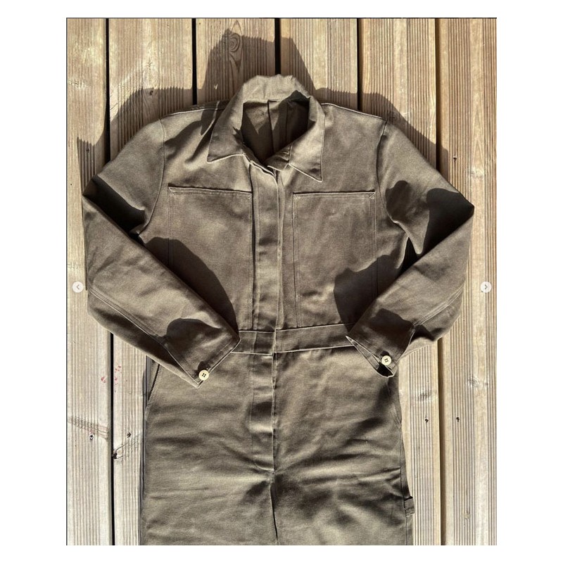 Damesoverall "Louv" Canvas Khaki - L'Ouvrière...